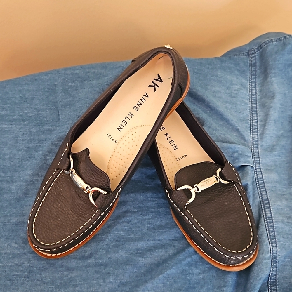 Anne Klein blue loafers